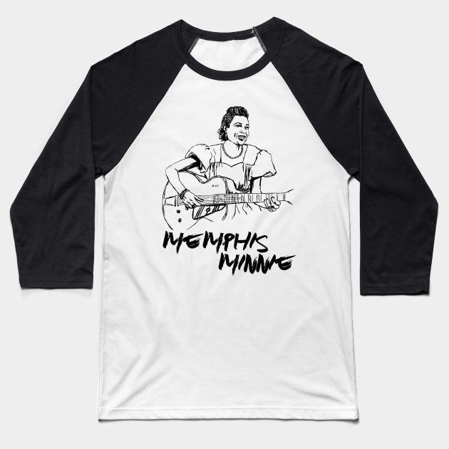 Memphis Minnie Baseball T-Shirt by Erena Samohai